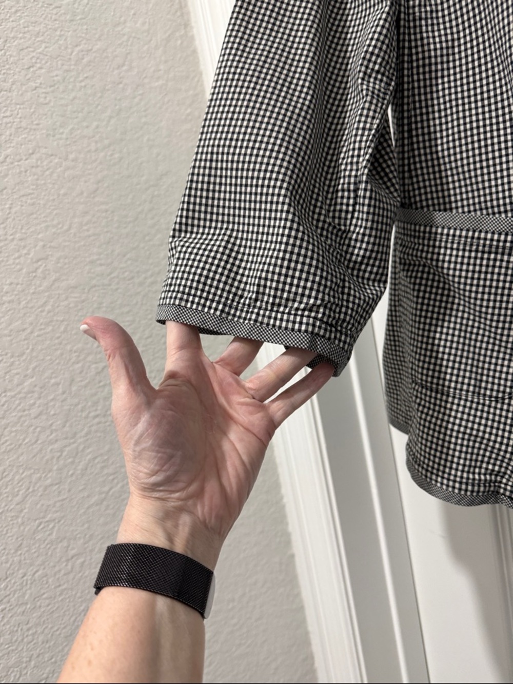 Talbots Black and White Gingham Print Blazer 18w - Picture 3 of 7